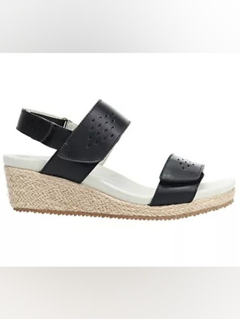 PROPET Women's Black Wedge Sandals with Adjustable Straps